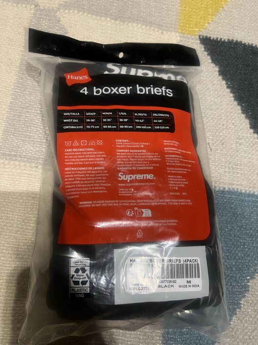 Boxeri Supreme x Hanes – 4 Perechi – Mărime M – Negri – Noi, Sigilați