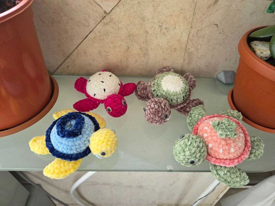 Плетени плюшени играчки, ръчна изработка
