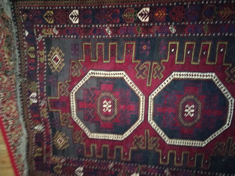 Ковёр кавказский. Старинный, ручной работы. Шерсть.
