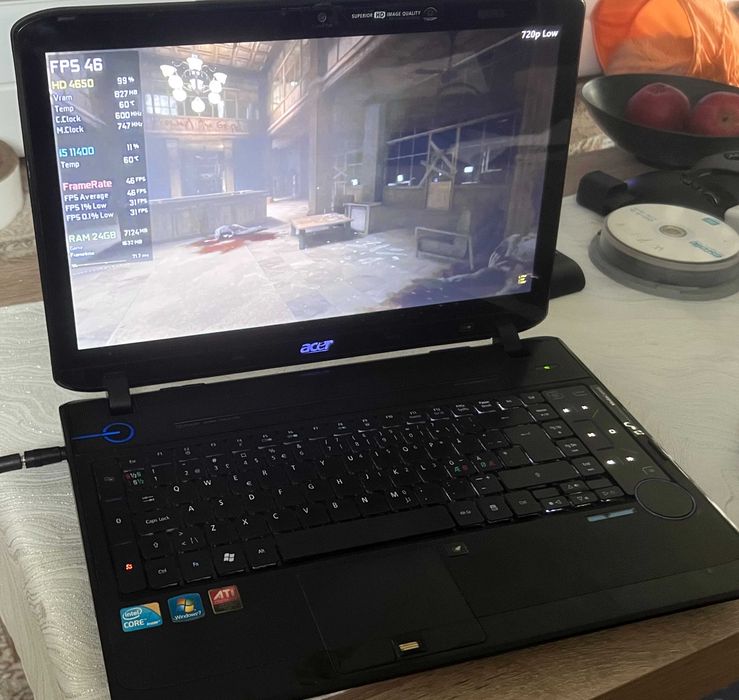 Laptop Acer Aspire 5940G i7 Q720 8GB SSD Radeon HD 4650