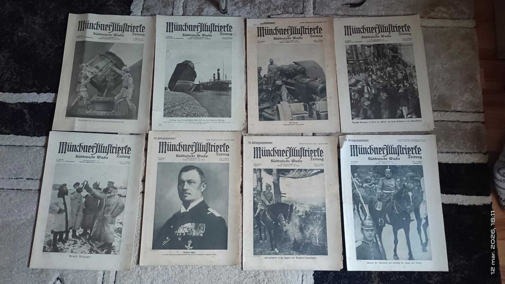 WW1- Lot ziare ”Münchner Illustrierte Zeitung”
