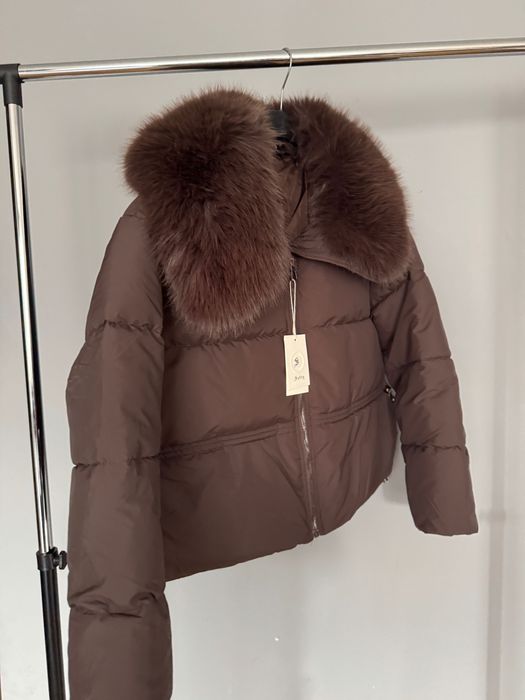 Дебело зимно яке с пухена яка