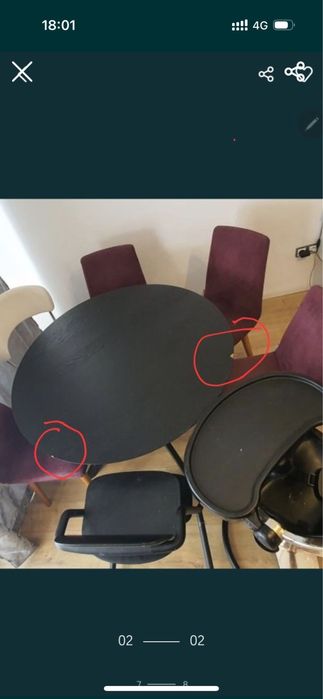 Masa de dining neagra din MDF 105 cm I_Duncan Actona