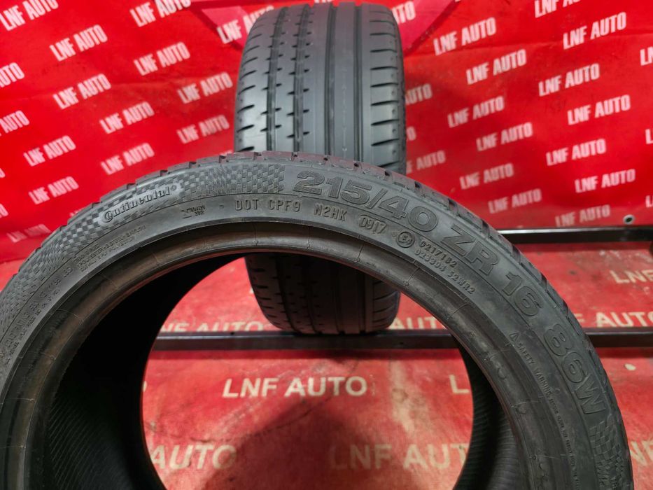 Anvelope de VARA - 215/40/16 - Continental - 7.5 MM - DOT 2017 !