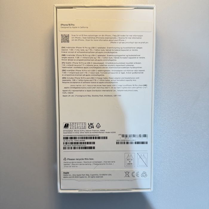 iPhone 16 Pro 128 GB Natural Titanum