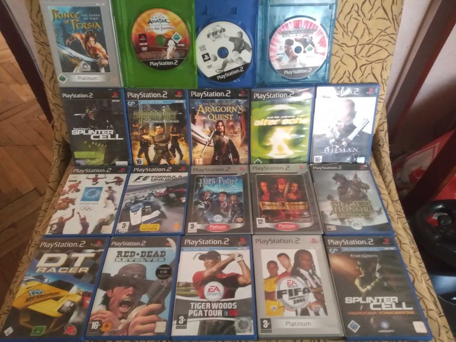 PS2 с аксесоари и много игри