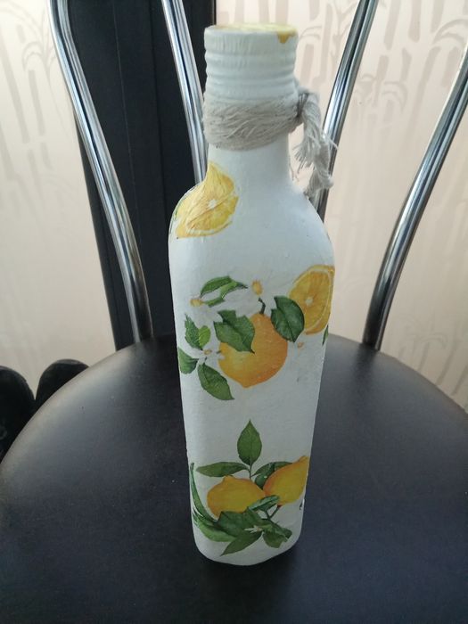 Sticla decorativa lucrat manual