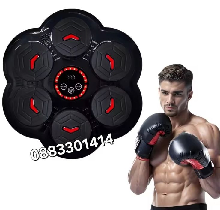 Бокс машина музикална със светлина , 6 мишени, ръкавици