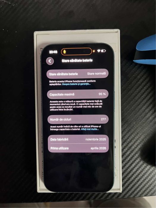 iPhone 16 – 128 GB – 95% Battery Health – Cutie Originală