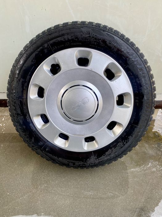 anvelope stare perfecta  175/65 R14+jante+capace originale Fiat 500