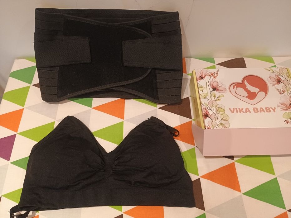 Стягащ колан за след раждане Vika baby + сутиен за кърмене S-M