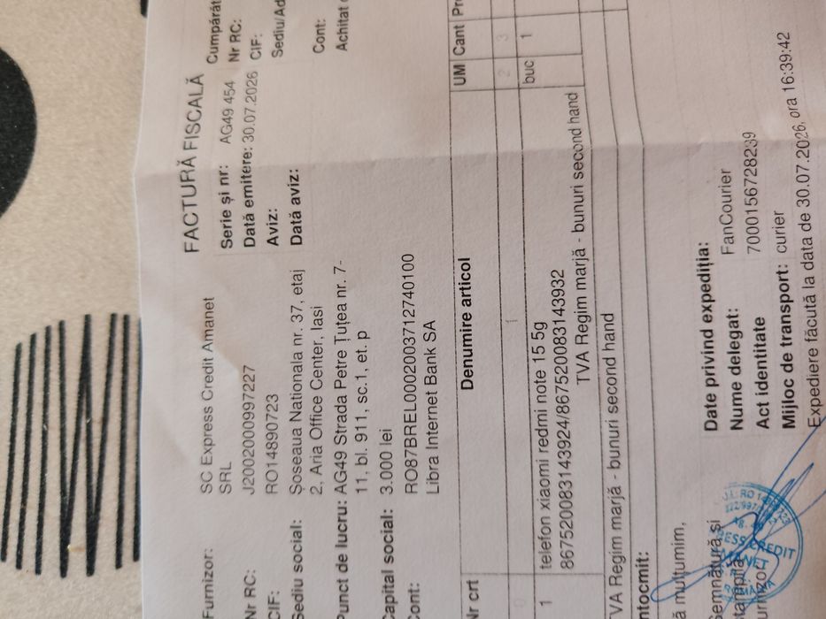Redmi note 15 5g 830 roni 8 cu 256 giga    Garantie 2 ani