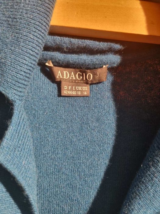 Елек в петролен цвят Adagio, мерино и кашмир