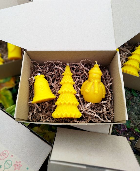 Подаръчни Кутии - Свещи от Пчелен Восък