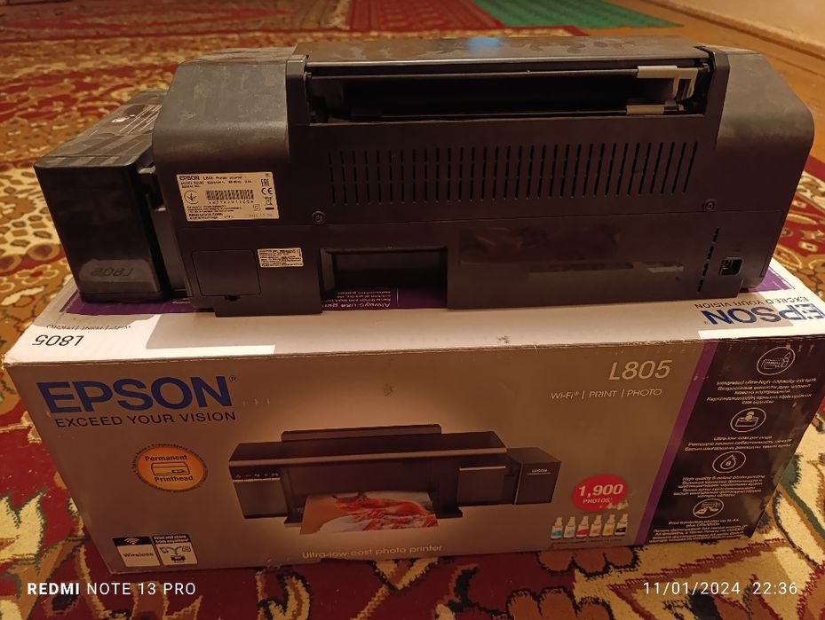 Epson L805 Принтер Зор Жағдайда 

Продается струйный фотопринте