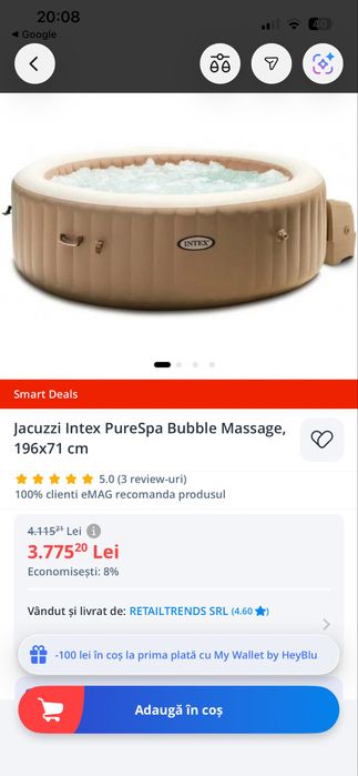 Jacuzzi gonflabil pure spa deluxe bubble