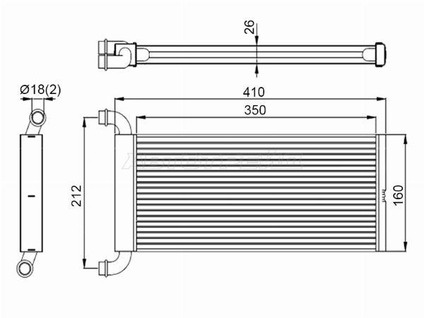 Радиатор печки, радиатор отопителя салона  Volkswagen Crafter
