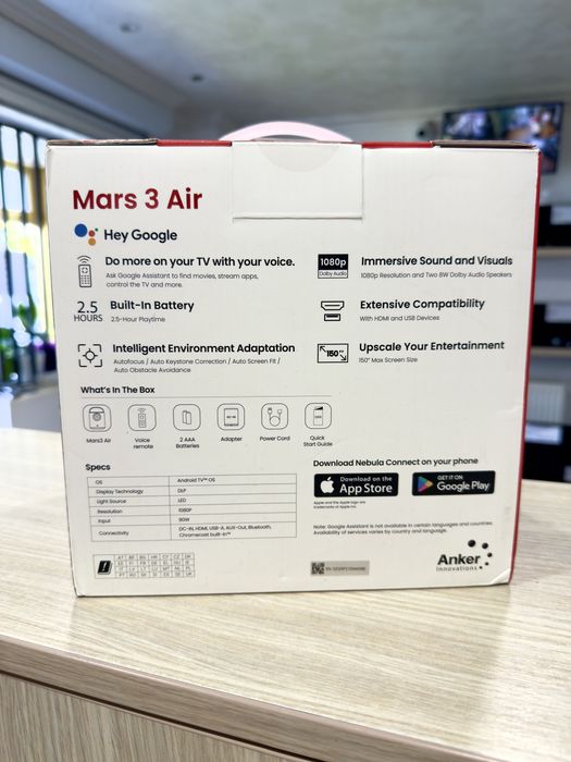 Videoproiector portabil Anker Nebula Mars 3 Air, 1080p-NOU/Sigilat !!!