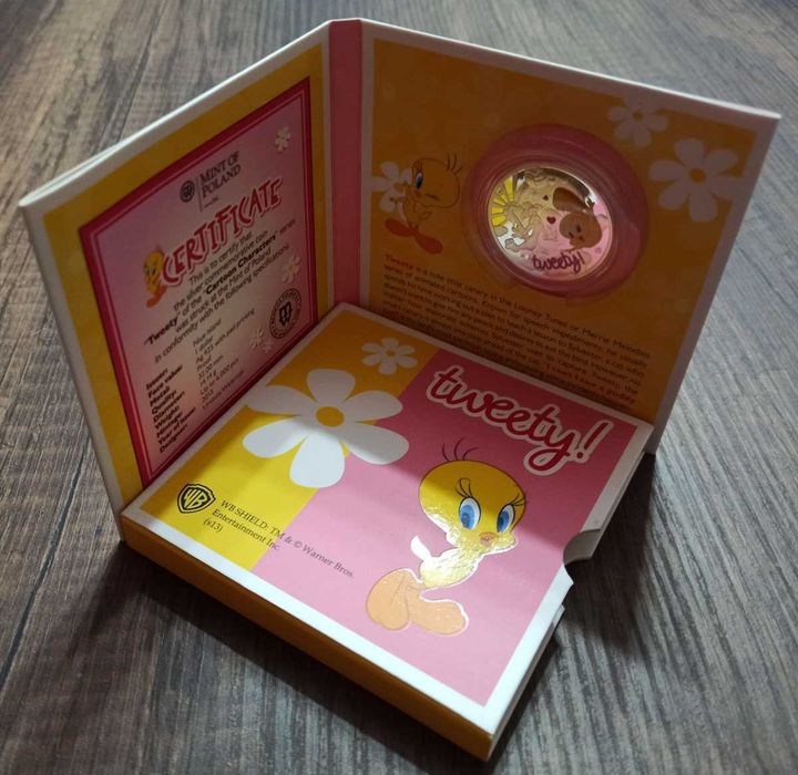 Монета: 1 Dollar - Elizabeth II - Tweety ½ Oz Сребро