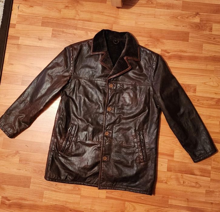 Cojoc piele naturală premium căprioară îmblănit XL