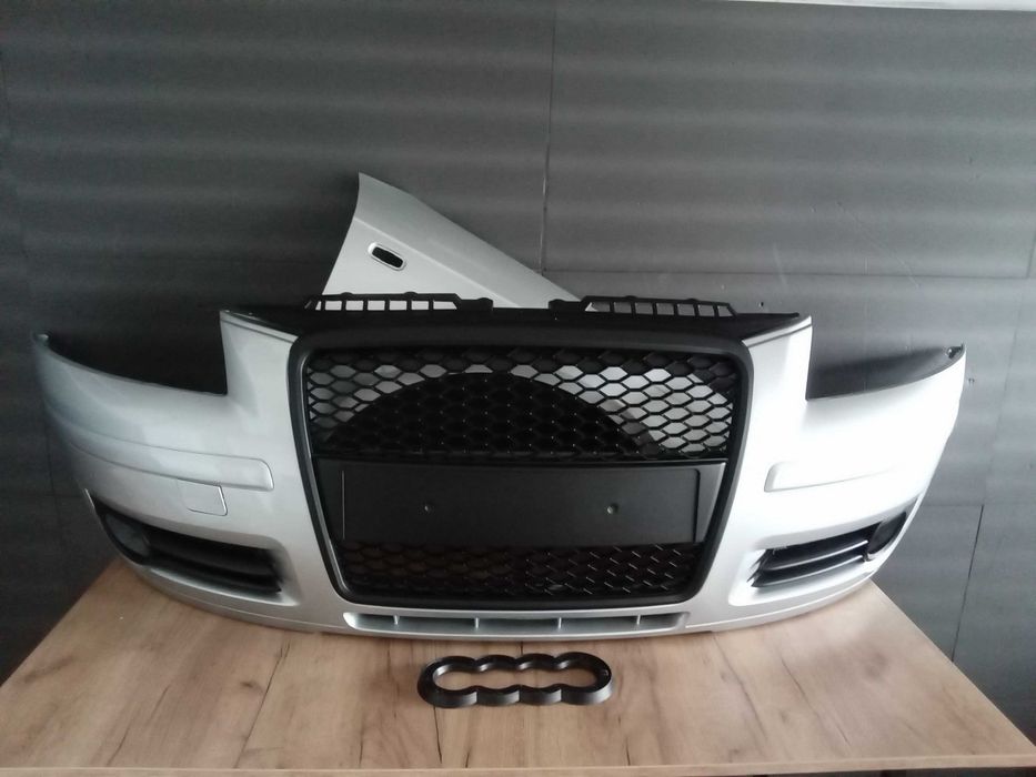 Bara Aripa Grila fata Audi A3 2005-2008 Argintiu LY7W Vopsite