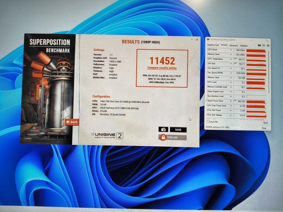 vand placa video gtx 1080 8gb asus strix full box second hand