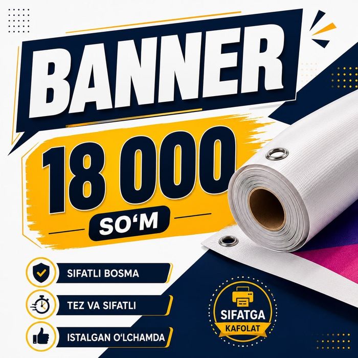 Banner chiqarish.  Изготовление баннеров