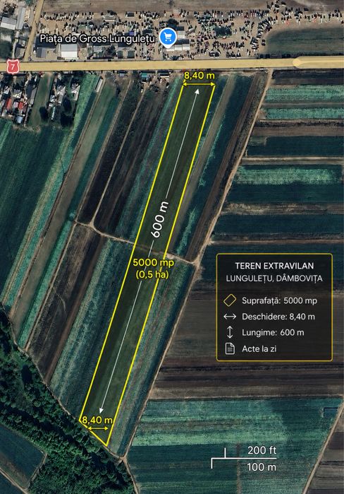 Teren 5000 mp Lungulețu – lângă Piața de Gross