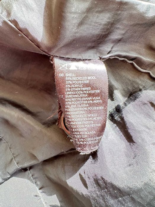 palton scurt H&M, 51% lana. marime EUR 50, gri inchis