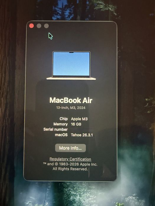 MacBook Air M3 13” 2024 / 16GB RAM / 100% Battery