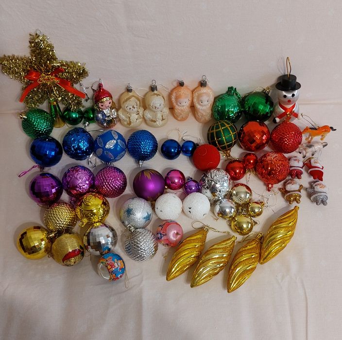 Новогодние елочные игрушки.