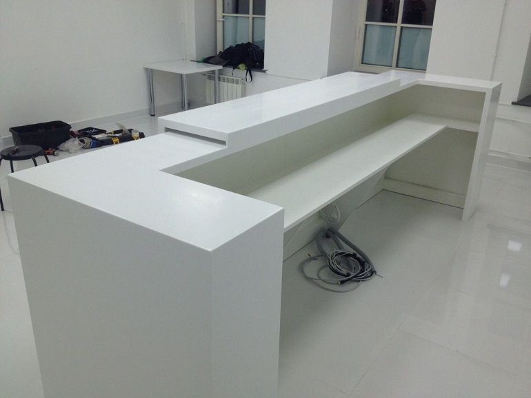 Столешницы из искусственный камень для Ресепшин