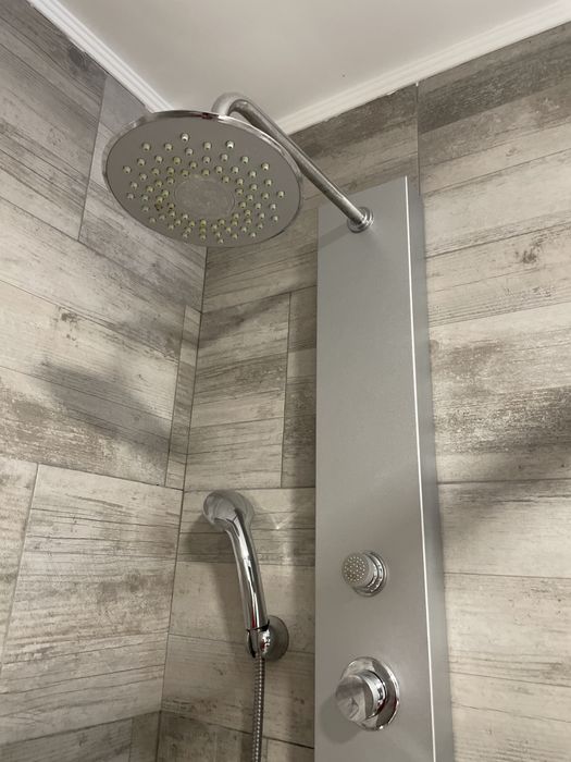 Panou pentru dus  argintiu