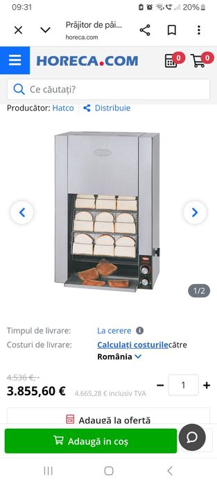 Prăjitor  pâine  Hatco toaster /chifle