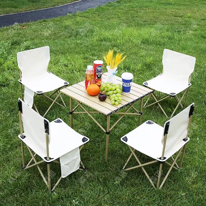 Складной стул для пикника  Практичный и компактный стул  черний цвет