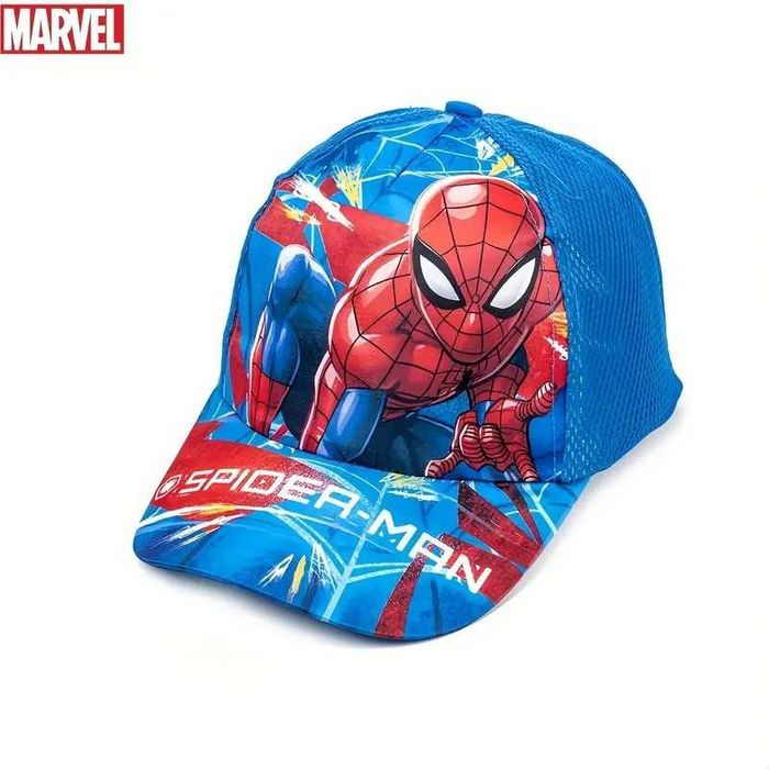 Нова детска шапка с козирка Spider-Man (Спайдърмен) в червен или син цвят
