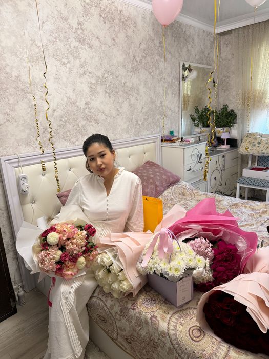 Красивое белое платье