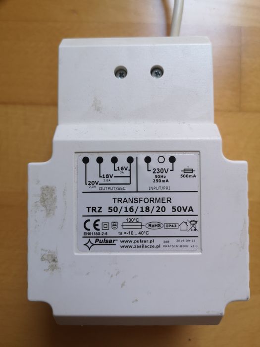 Трансформатор ТРЗ 50 16/18/20 50 VA