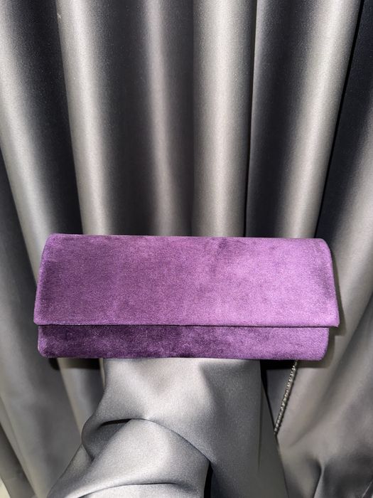 Лилави велурени обувки на висок ток - 36 номер