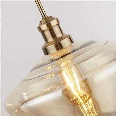 Висящ полилей MIA - модерен/лукс, месинг/стъкло