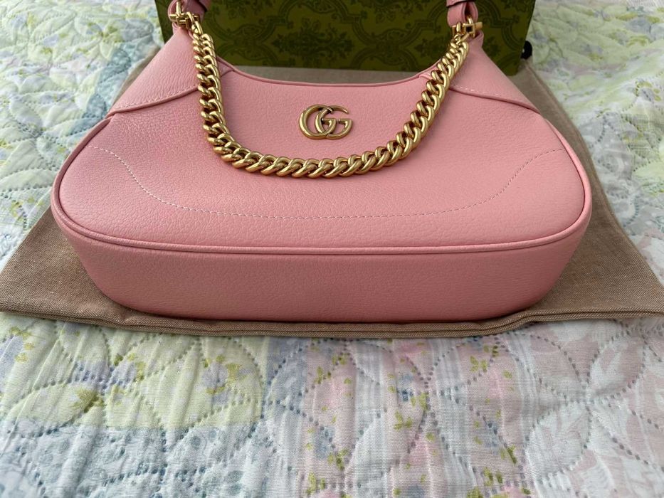 Гучи Розова Кожена чанта Оригинална Gucci Aphrodite Дръжка И Синджир