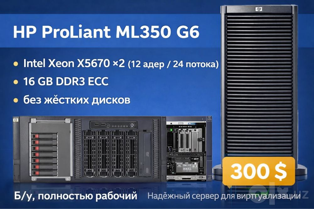 HP ProLiant ML350 G6 Надёжный сервер для бизнеса и виртуализации