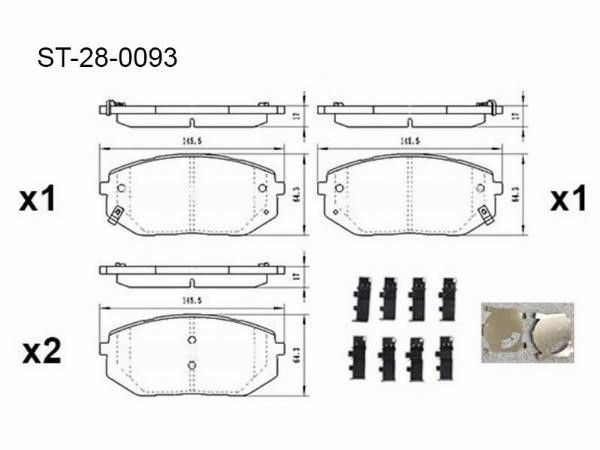 Колодки тормозные Спереди       Hyundai Sonata