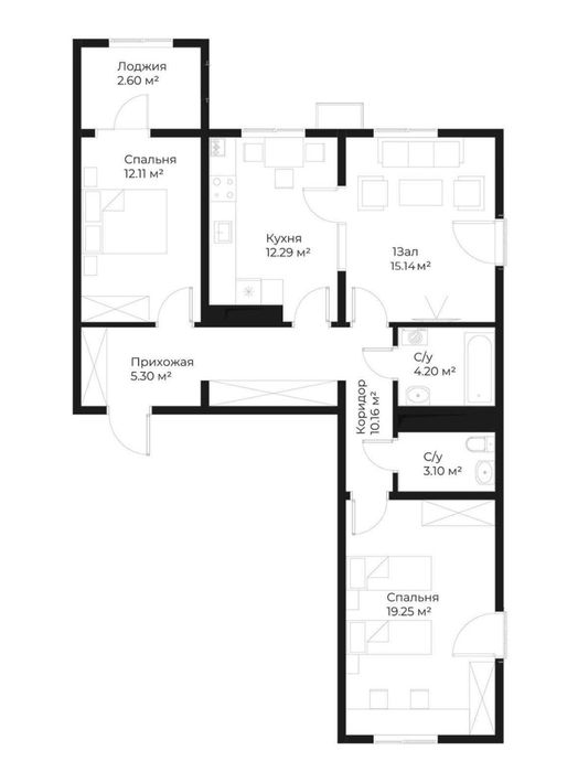 3-комн. квартира, 84 м², Мирзо-Улугбекский район
