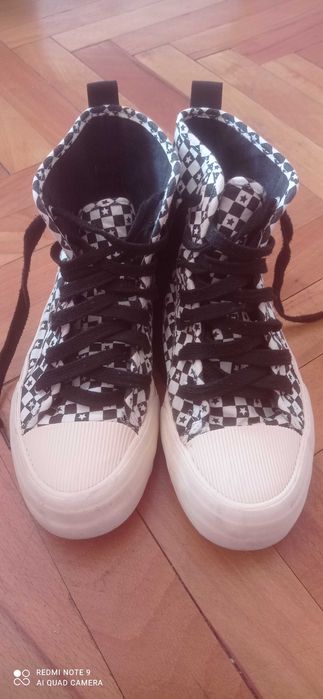 Кецове ZARA 38 черно бяло+ подарък чехли