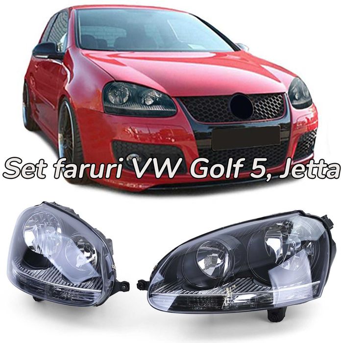 Far faruri VW Golf 5 Jetta look negru NOU