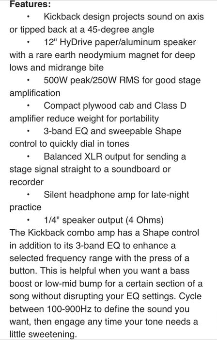 Басовый усилитель комбо Hartke Kickback KB 12