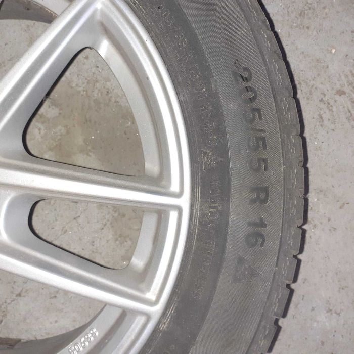 Jante Rial 5x112 cu anvelope Continental 205 55 R16 de iarna