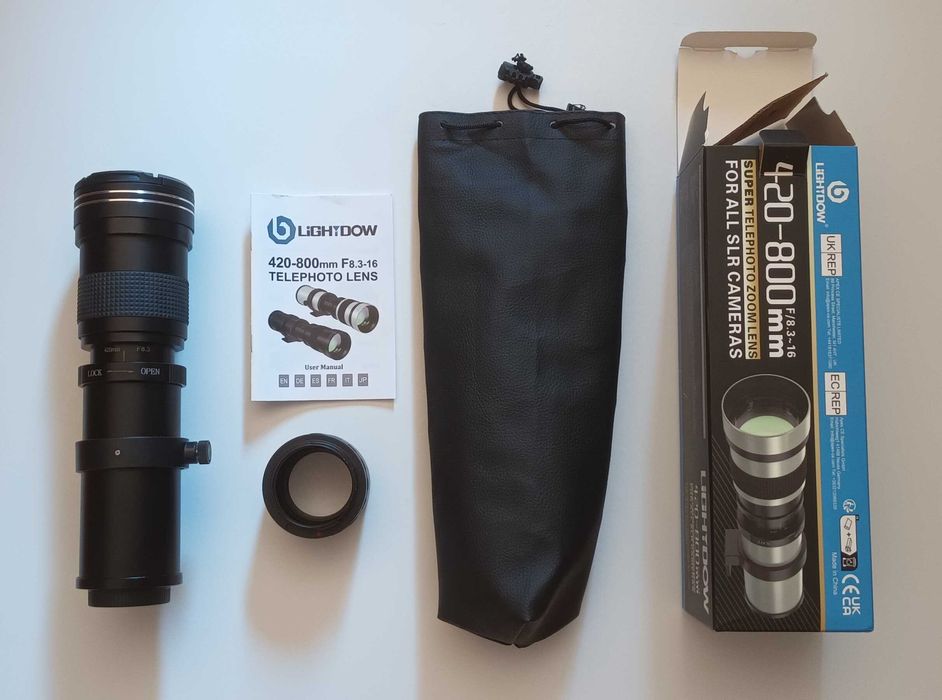 Lightdow 420-800mm F8.3 Telephoto Prime Zoom Lens Обектив телефото