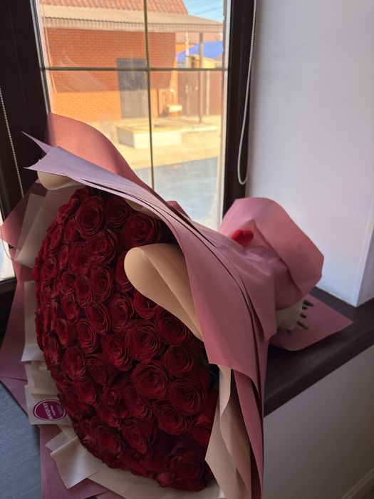 Цветы,101роза,75см